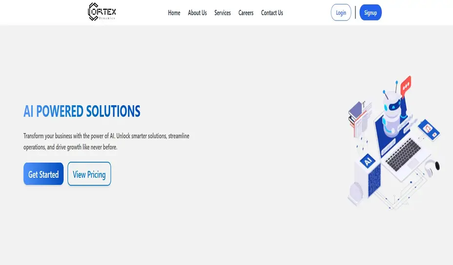 Cortex Dynamics portfolio page — enterprise SaaS dashboard