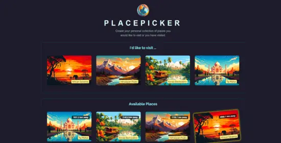PlacePicker - Tourist Hotspot Finder application